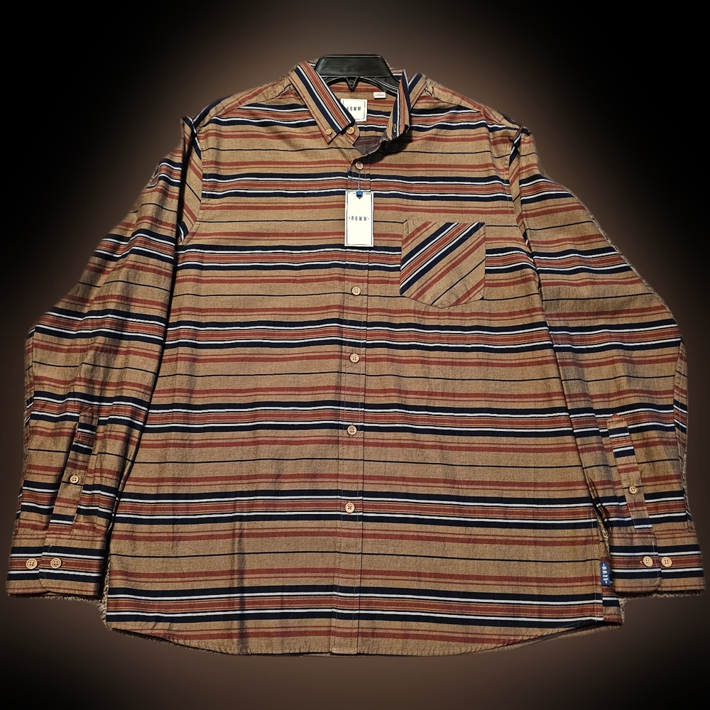 Rowm Men's Dress Shirt size LARGE